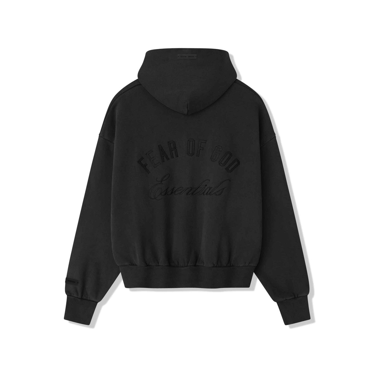 Embroidered Classic Full Zip Hoodie Vintage Black | SUBTYPE