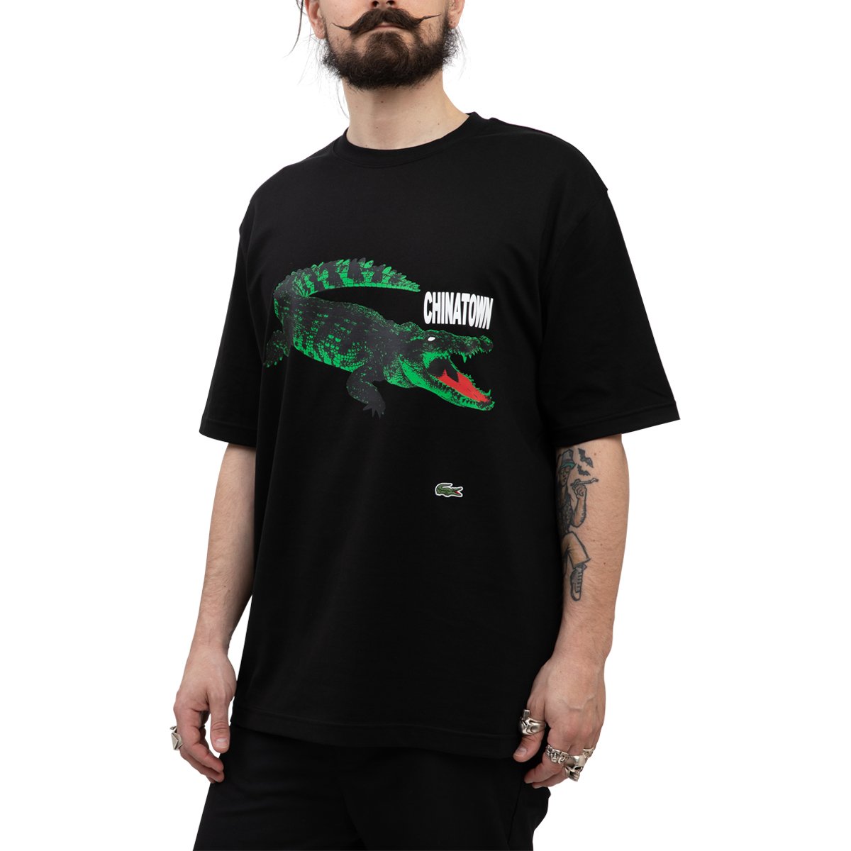 トップス Chinatown Market Large Croc T-Shirt Lacoste X Chinatown Market T-Shirt Black | SUBTYPE