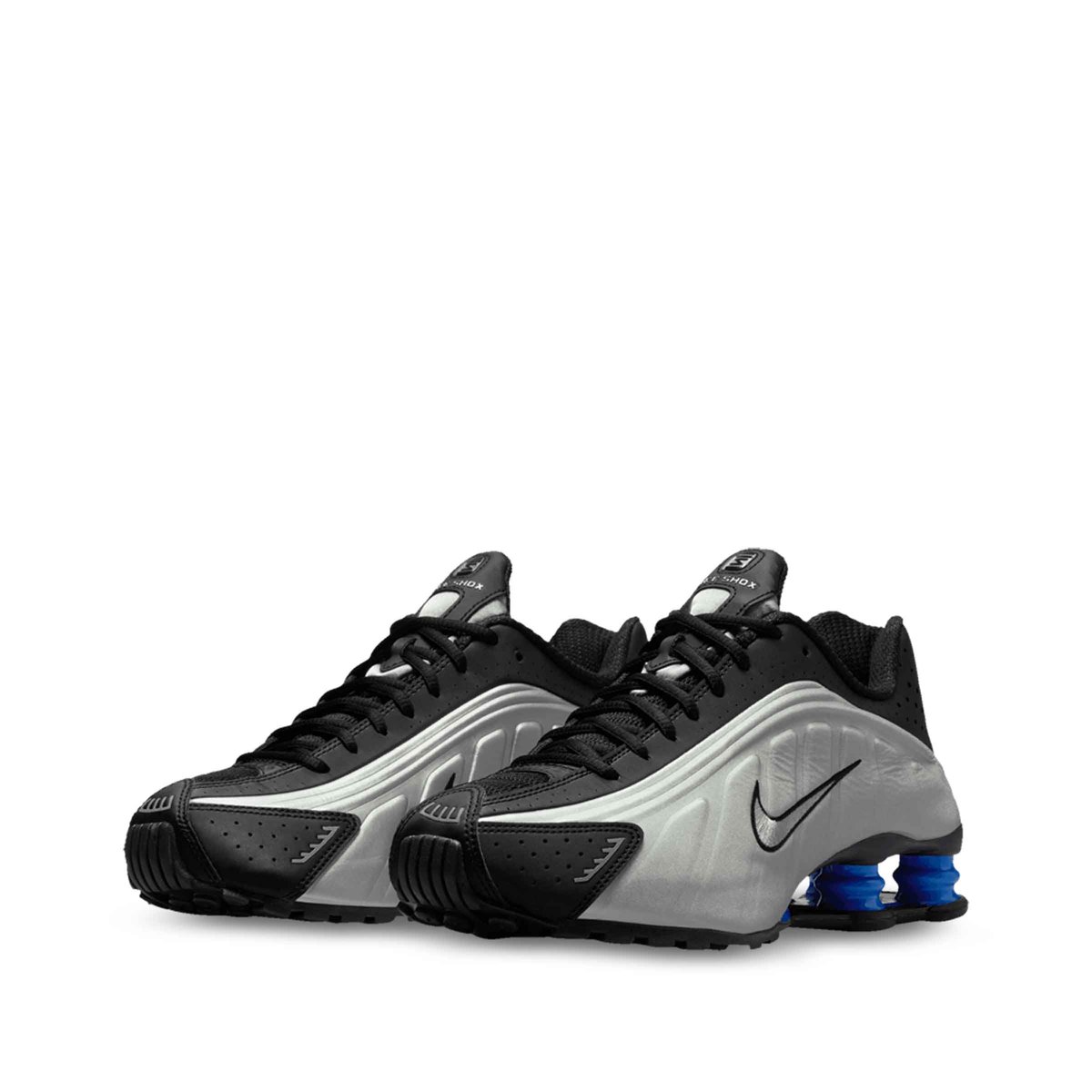 Women's Shox R4 BLACK/METALLIC SILVER-RACER BLUE | SUBTYPE