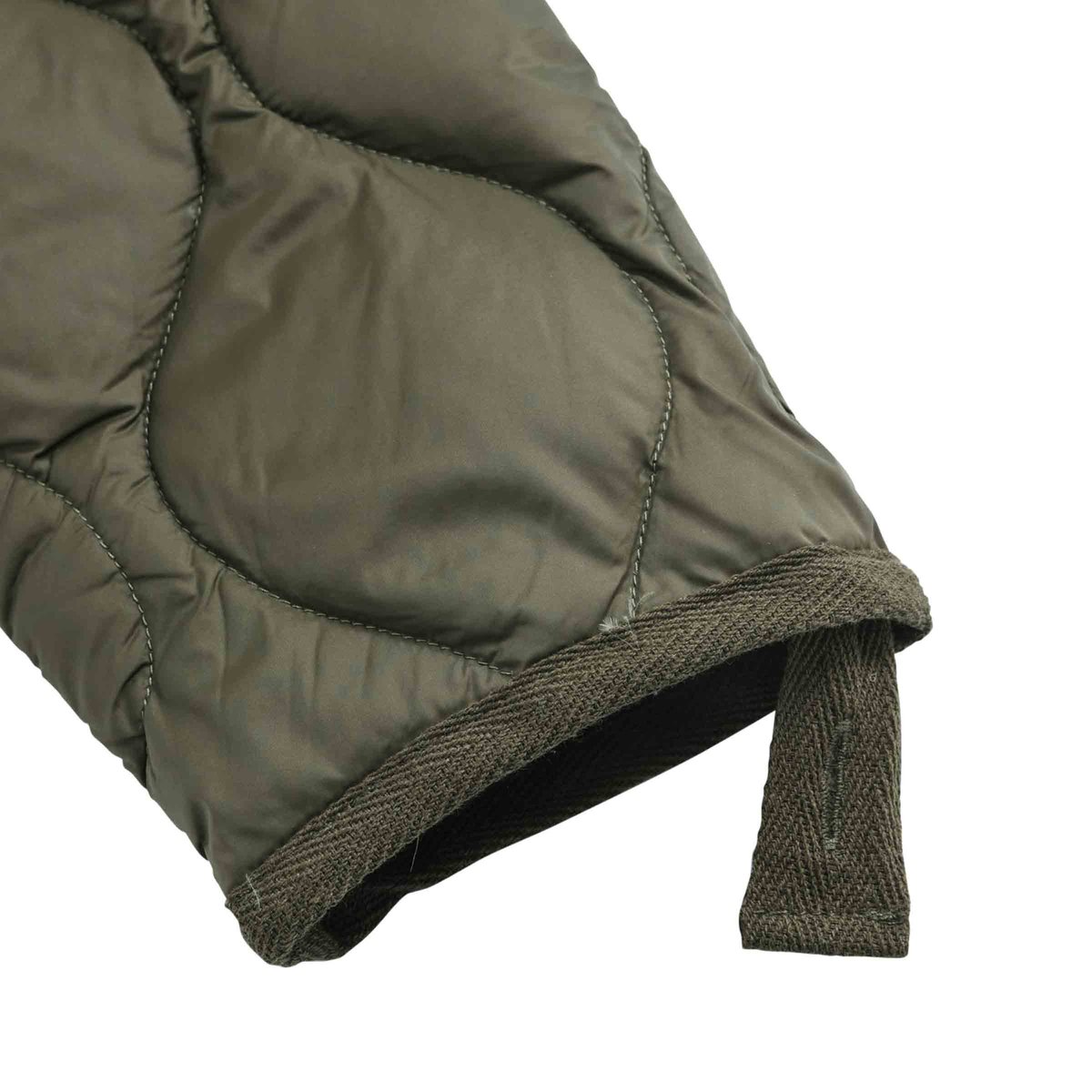 Unisex Military W-Zip V-Neck Down Jacket (Soft Shell) Dark Olive