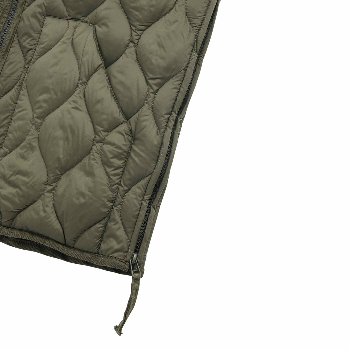 Unisex Military W-Zip V-Neck Down Jacket (Soft Shell) Dark Olive