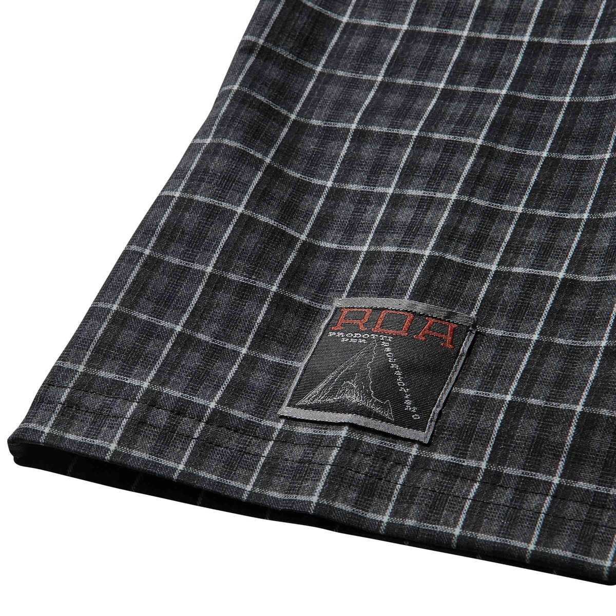 Aair FloWeave Printed Check Short Sleeve Shirt Grey | SUBTYPE