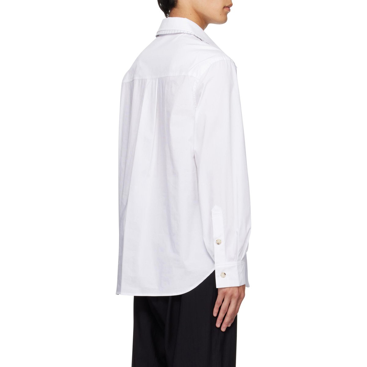 Open Collar Layered Shirt White | SUBTYPE