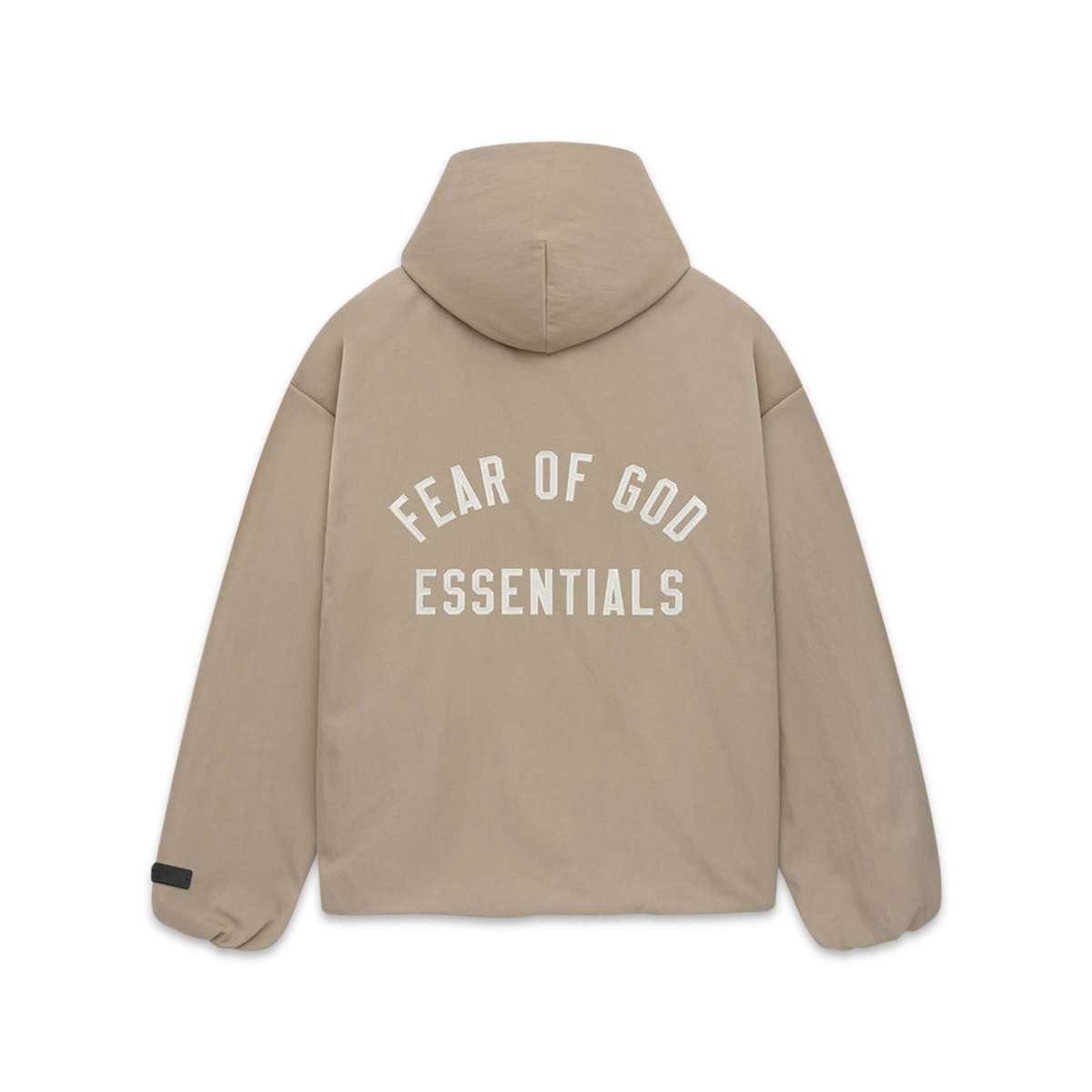 Textured Nylon Hooded Coaches Jacket Desert Sand | SUBTYPE
