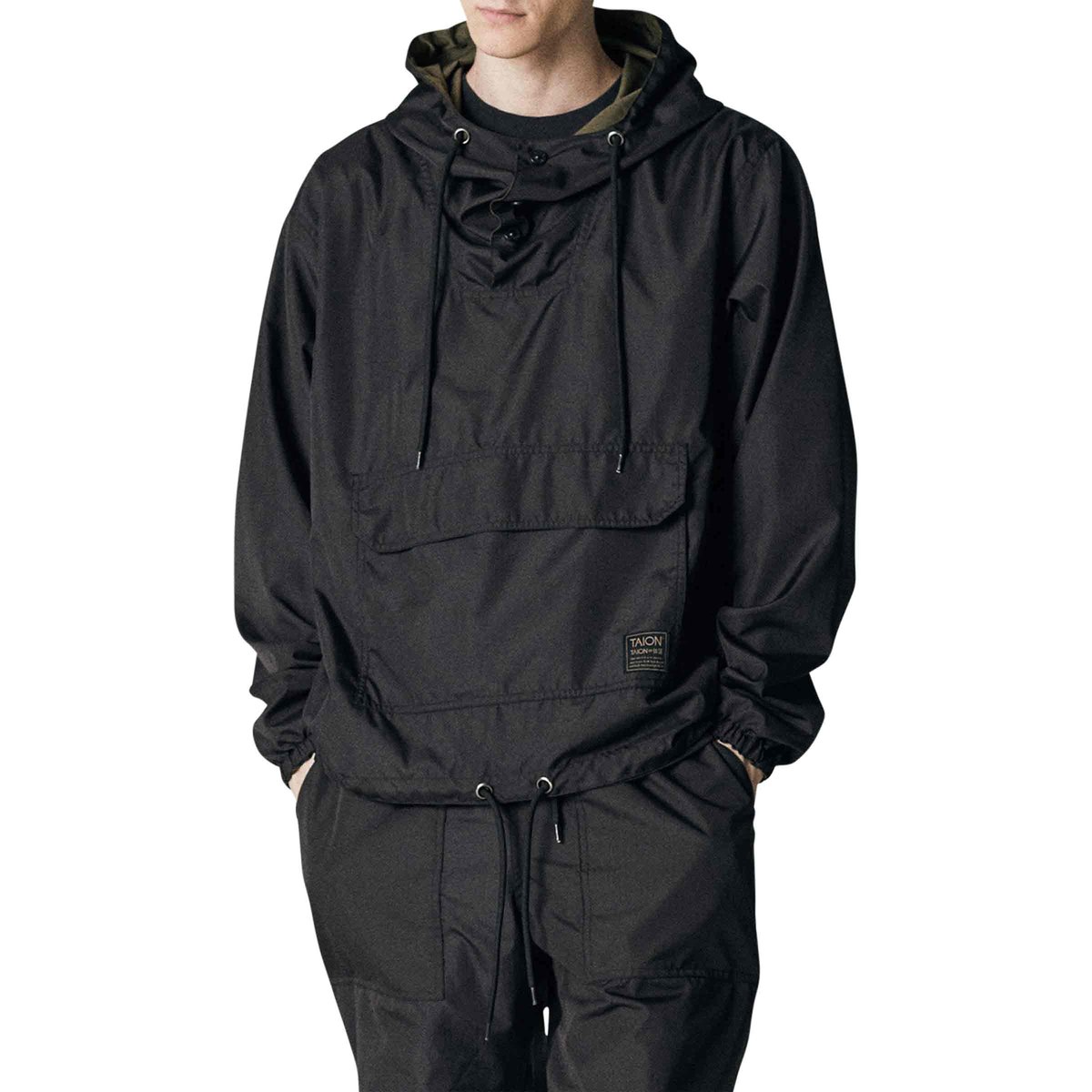 Non-Down Military Reversible Anorak Parka Black | SUBTYPE