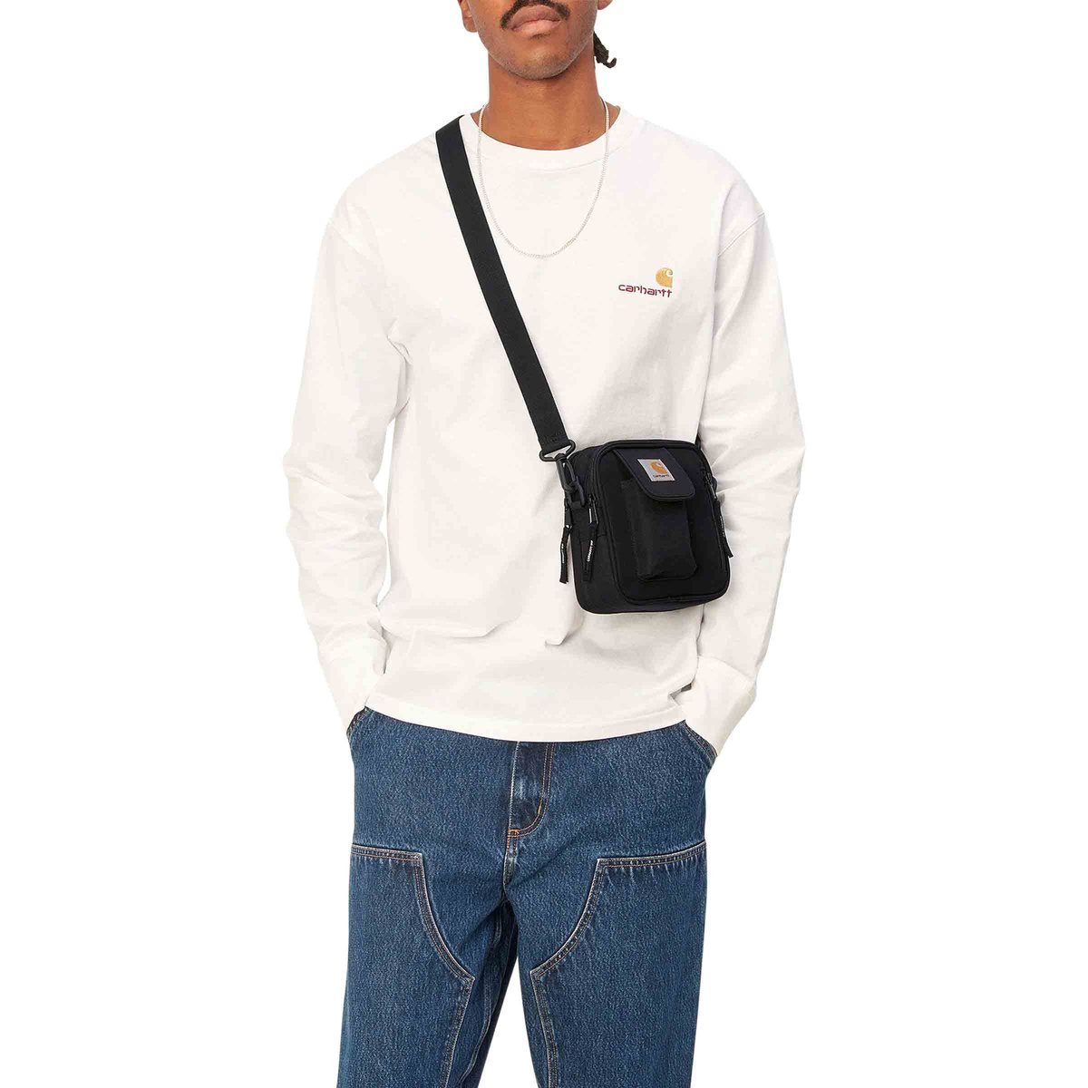ショルダーバッグ CARHARTT WIP Men Shoulder bag Black I031470 89XX Essentials Bag (Small) Black | SUBTYPE