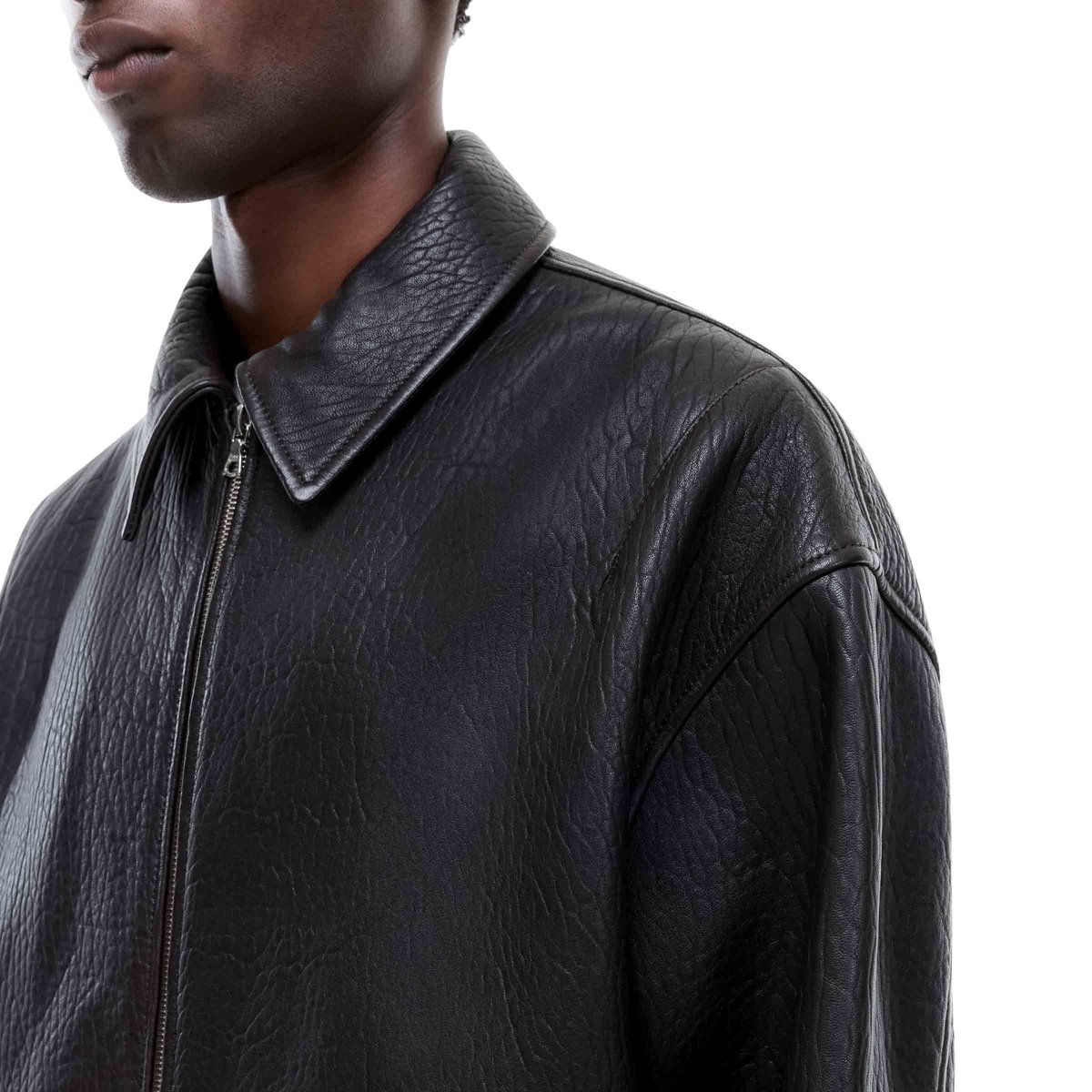 Shrunken Leather Jacket Brown | SUBTYPE