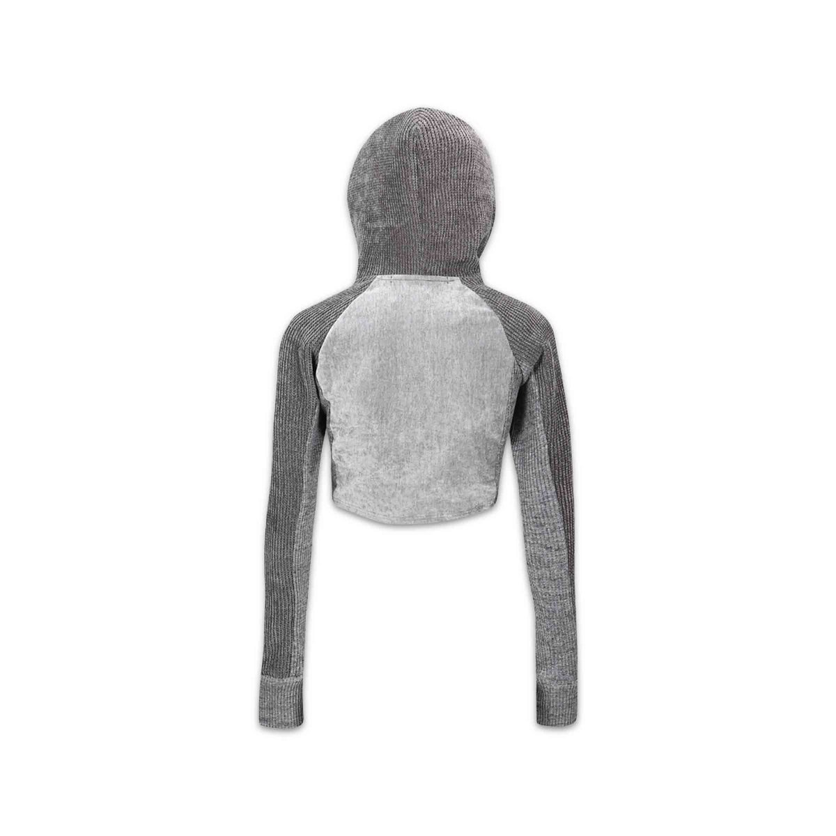 VELOUR WRINKLE TIGHT ESSENTIAL HOODIE Grey SUBTYPE