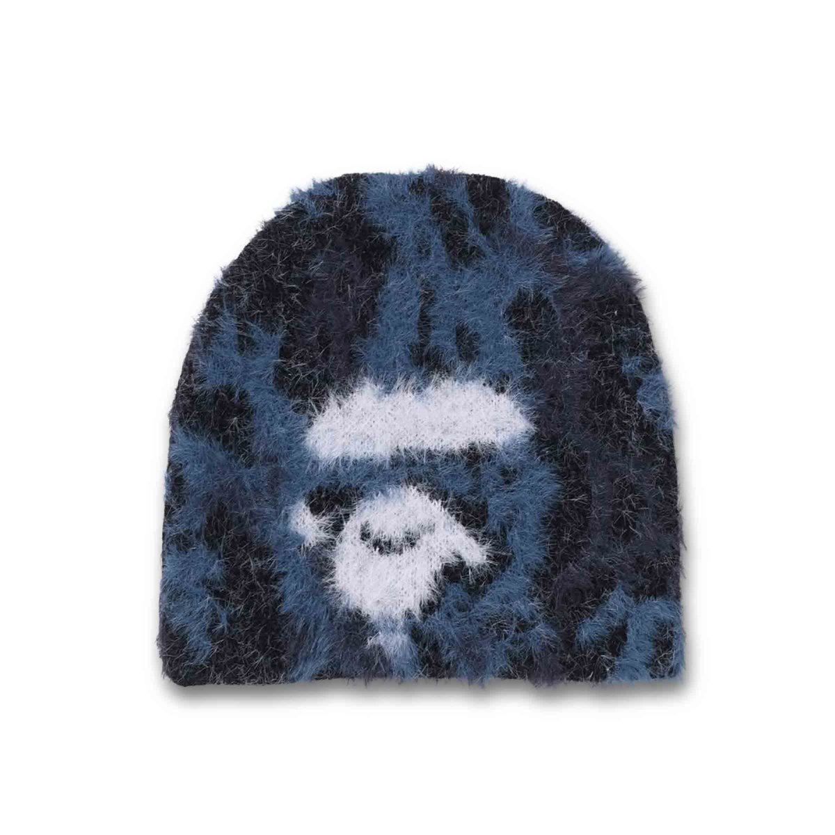 Wild Leopard Pattern Ape Face Knit Cap Navy | SUBTYPE