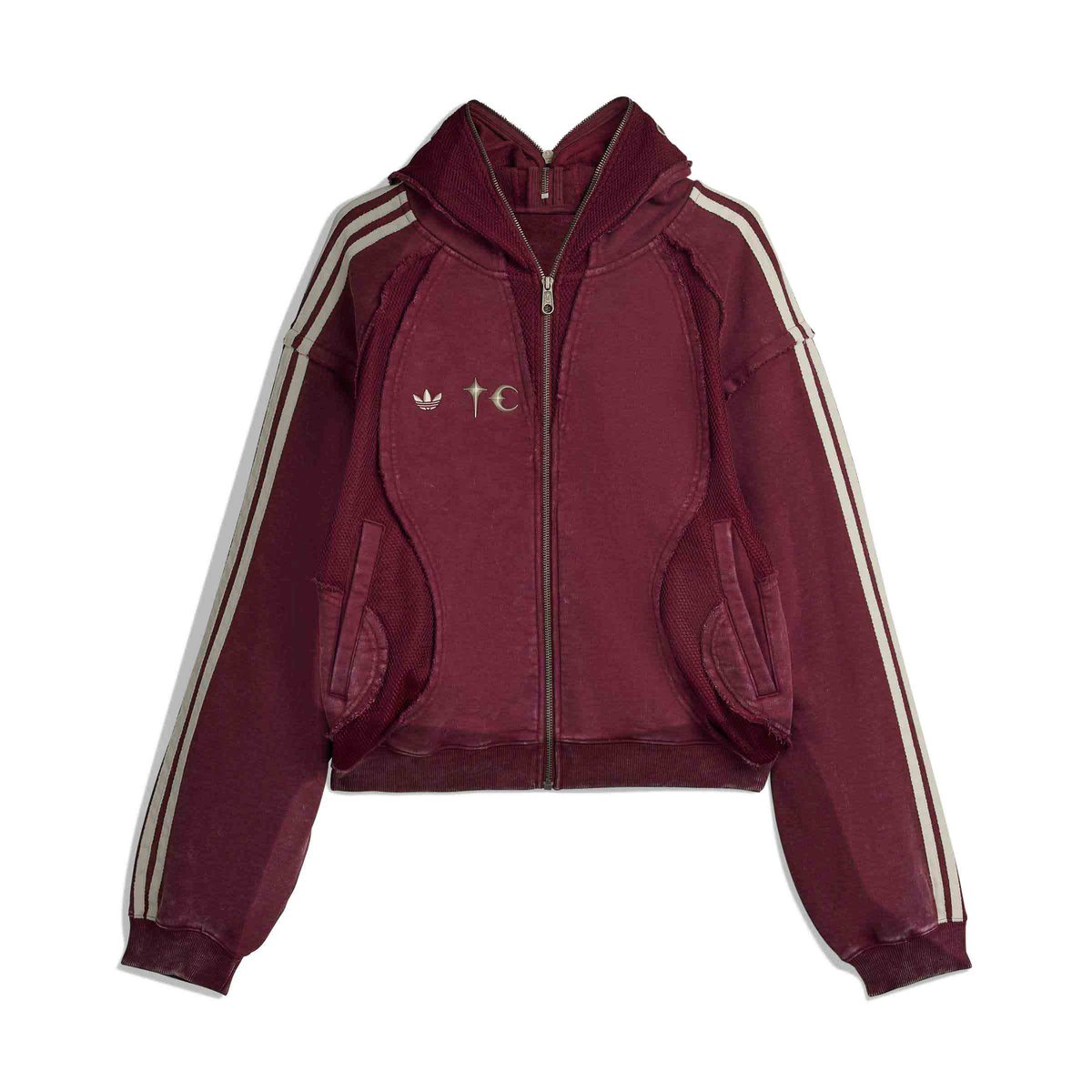 THUG CLUB Teamgeist Hooded Zip Up Maroon SUBTYPE