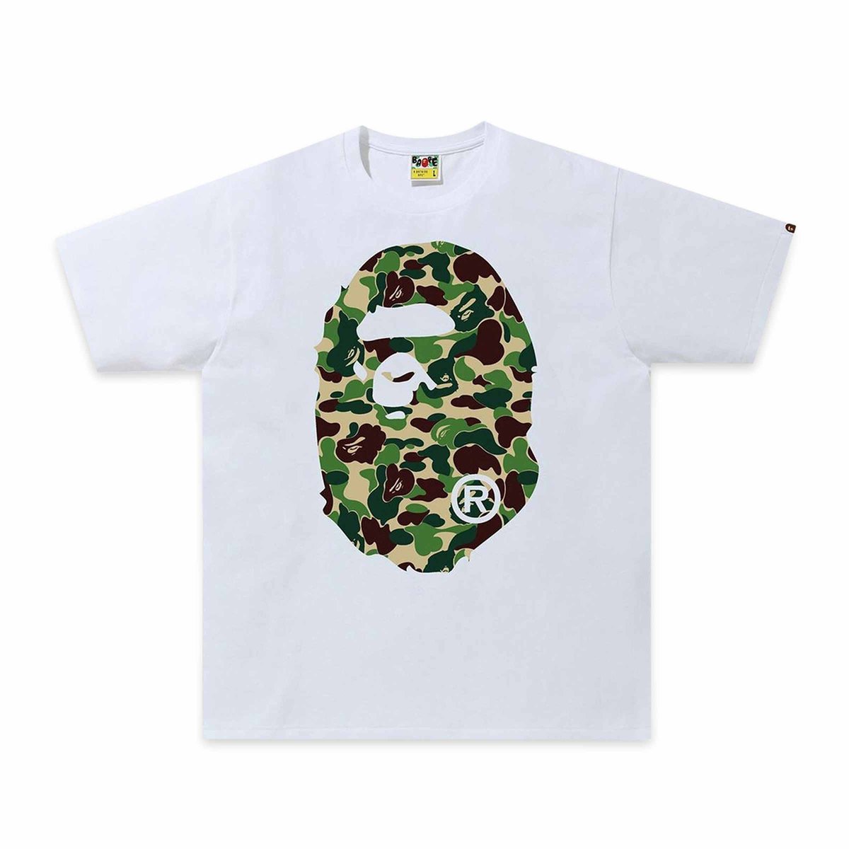 Topws Abc ABC Camo Big Ape Head T-Shirt White X Green | SUBTYPE