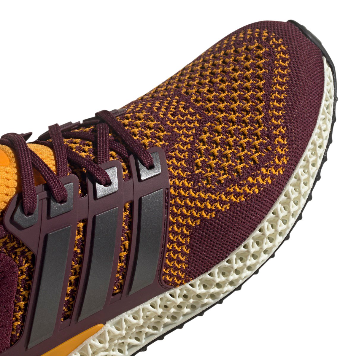 adidas Ultra4D Knit Running Shoes - Maroon & Yellow NWT adidas Ultra 4D Sneakers for Men for Sale | Authenticity  main image 4