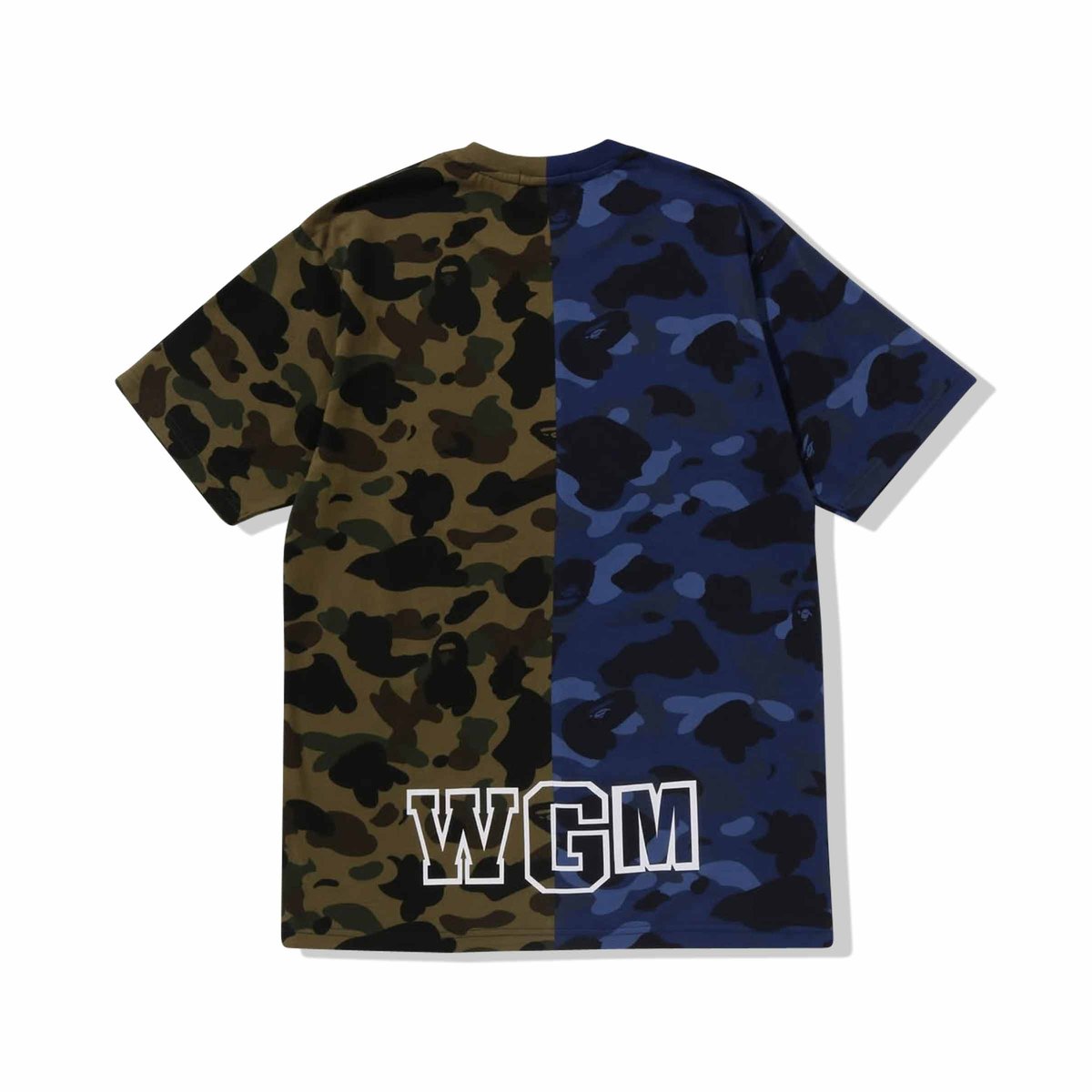 Split Camo Shark Tee Navy | SUBTYPE