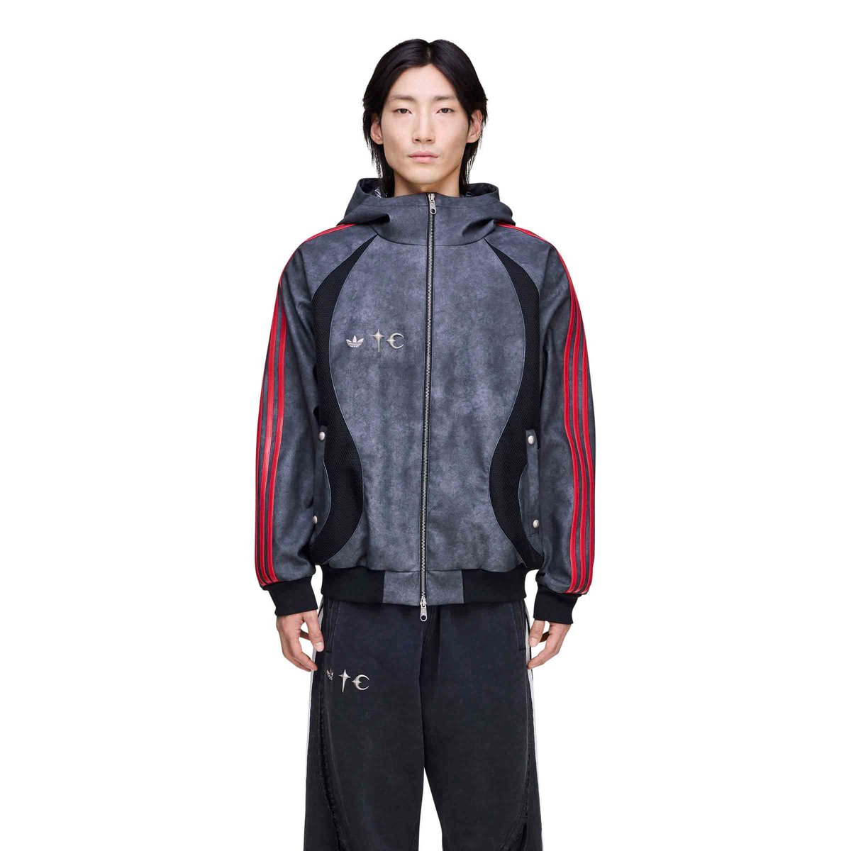 THUG CLUB Teamgeist Faux Leather Jacket Black/Antique Silver | SUBTYPE