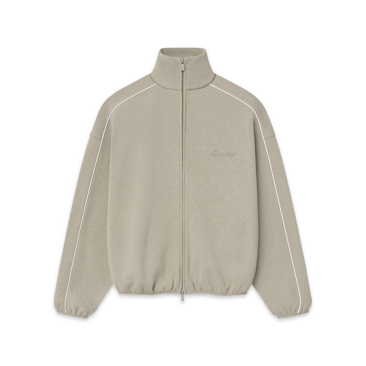 Modern Fleece Track Jacket With Piping トラック ジャケット Modern Fleece Track Jacket With Piping Timber/Cloud White