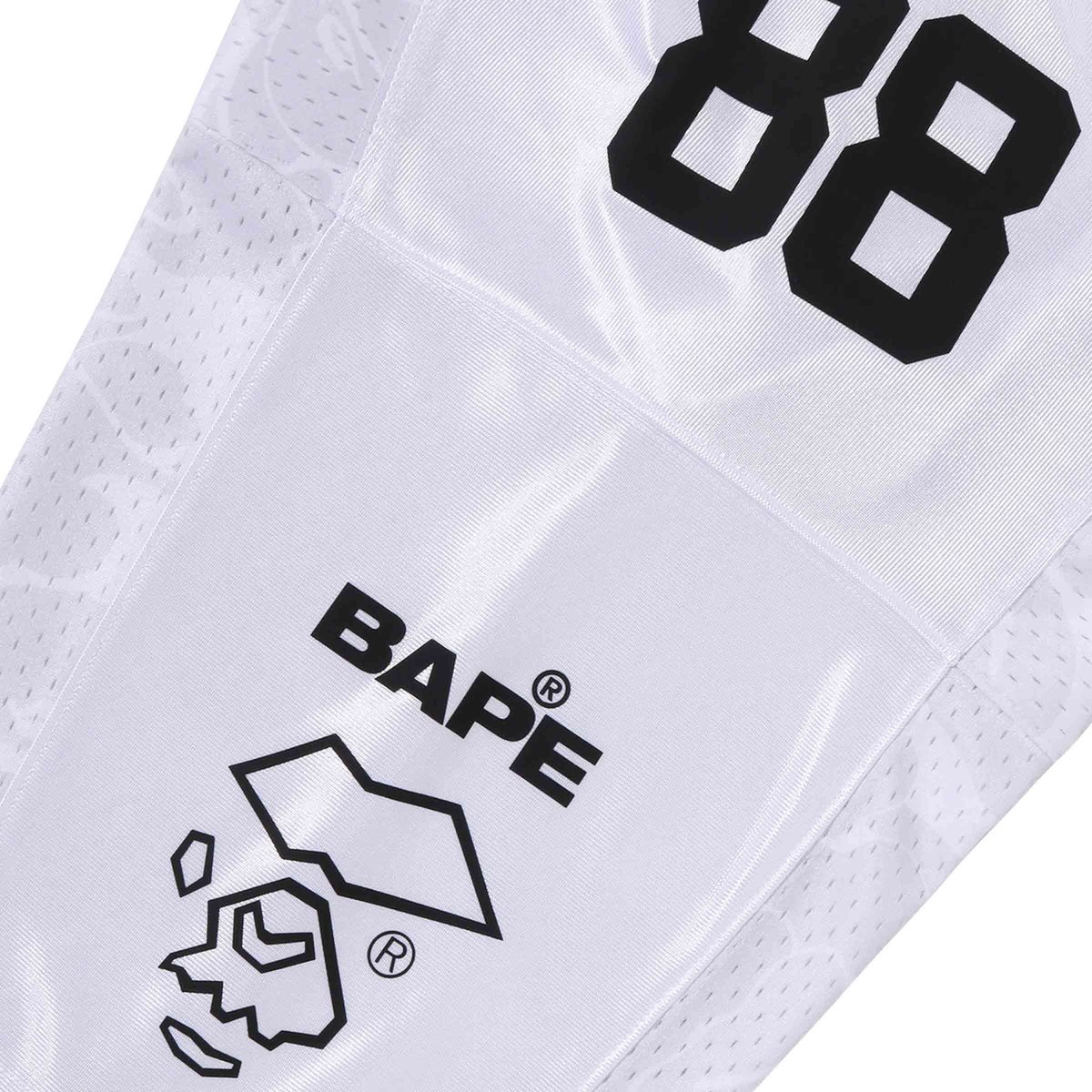 Solid Camo Multi Logo Relaxed Fit Football Jersey Tee White | SUBTYPE