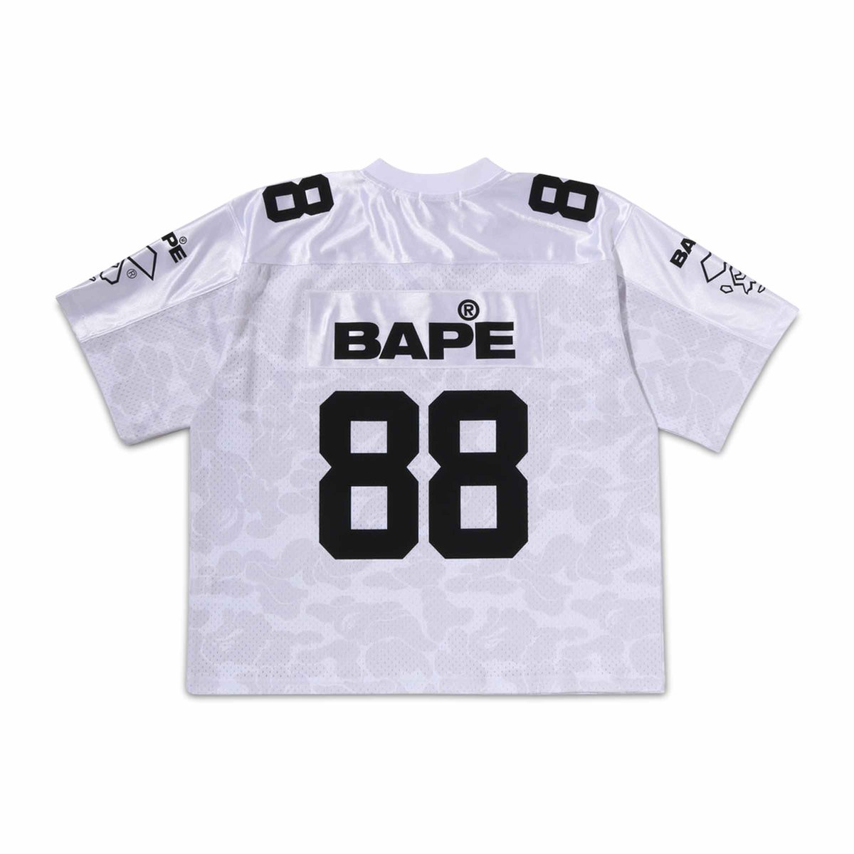 Solid Camo Multi Logo Relaxed Fit Football Jersey Tee White | SUBTYPE