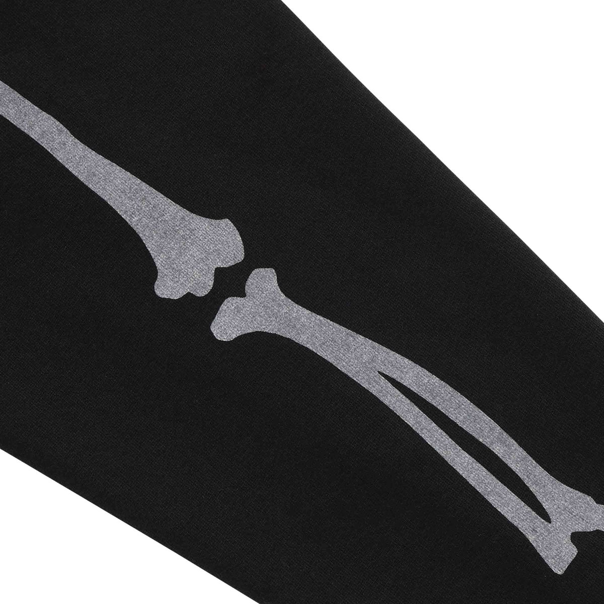 Skeleton Shark Heavy Washed Cropped Fit Full Zip Hoodie Black