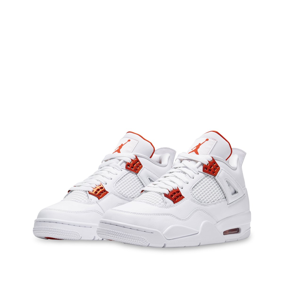 Air Jordan 4 Retro White/Team Orange-Metallic Silver | SUBTYPE