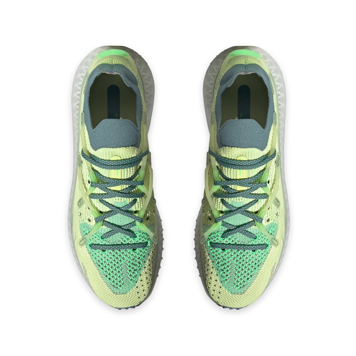 Adidas 4D Fusio Semi Frozen Yellow /Hazy Emerald/Dove Grey, M/10,W/11M Adidas 4D Fusio Running Shoes Grey/Semi Frozen Yellow Men main image 2