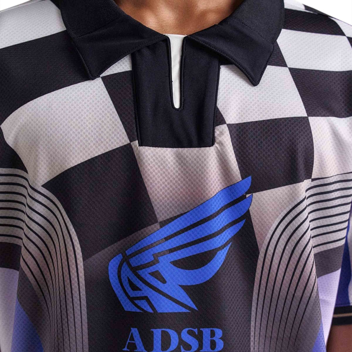 ★ANDERSSON BELL★ CHECKERBOARD RACING T(SHIRTS atb1298m(BLU Checkerboard Racing T-Shirt Blue/Black | SUBTYPE