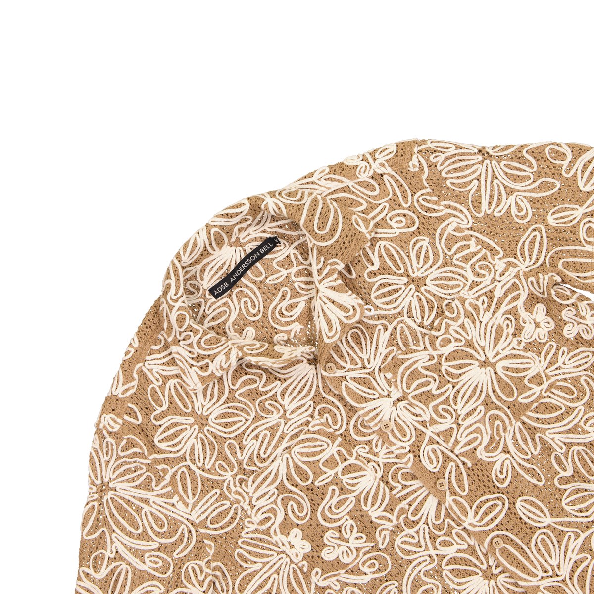 Flower Jacquard Shirt Beige | SUBTYPE