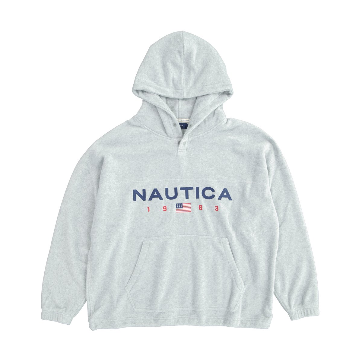 パーカー・フーディ NAUTICA 83 flag hoodie M gray NHD4314MGZ Too Big 83 Flag Polar Hoodie Grey | SUBTYPE