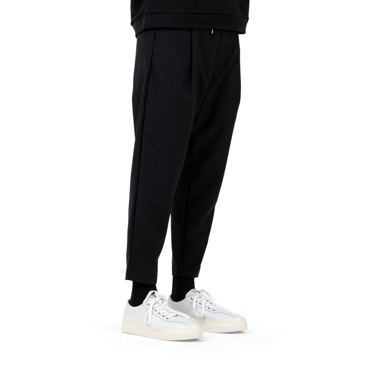 【24SS】Wool Cupro Cropped Trousers Wool Cropped Pants Black | SUBTYPE