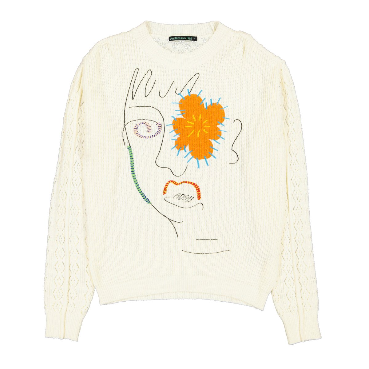 Flowerman Crewneck Sweater Ecru | SUBTYPE