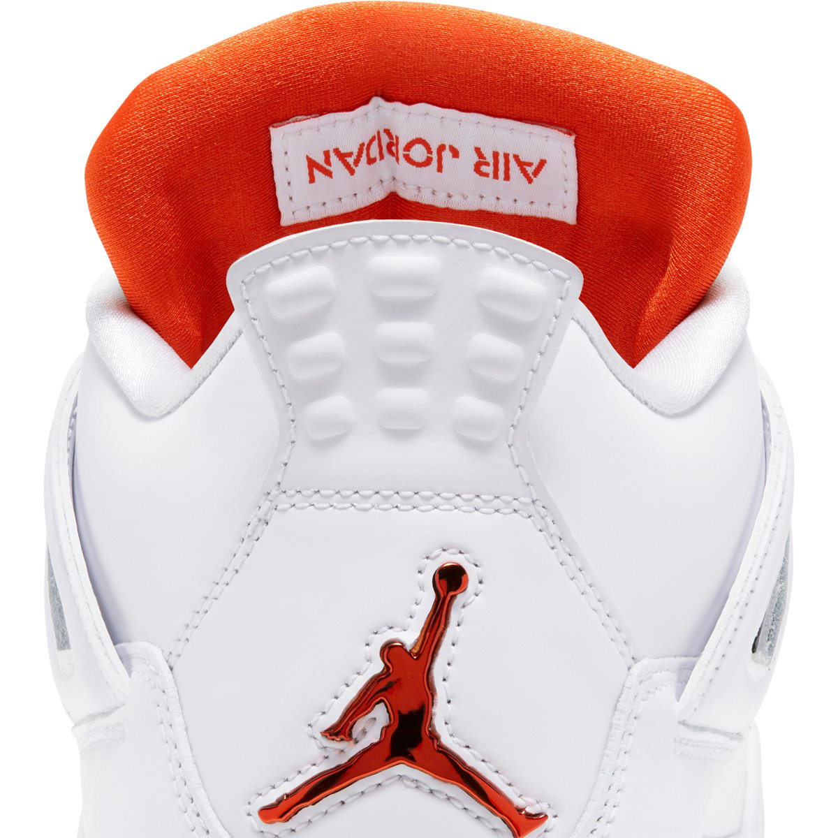Air Jordan 4 Retro White/Team Orange-Metallic Silver | SUBTYPE