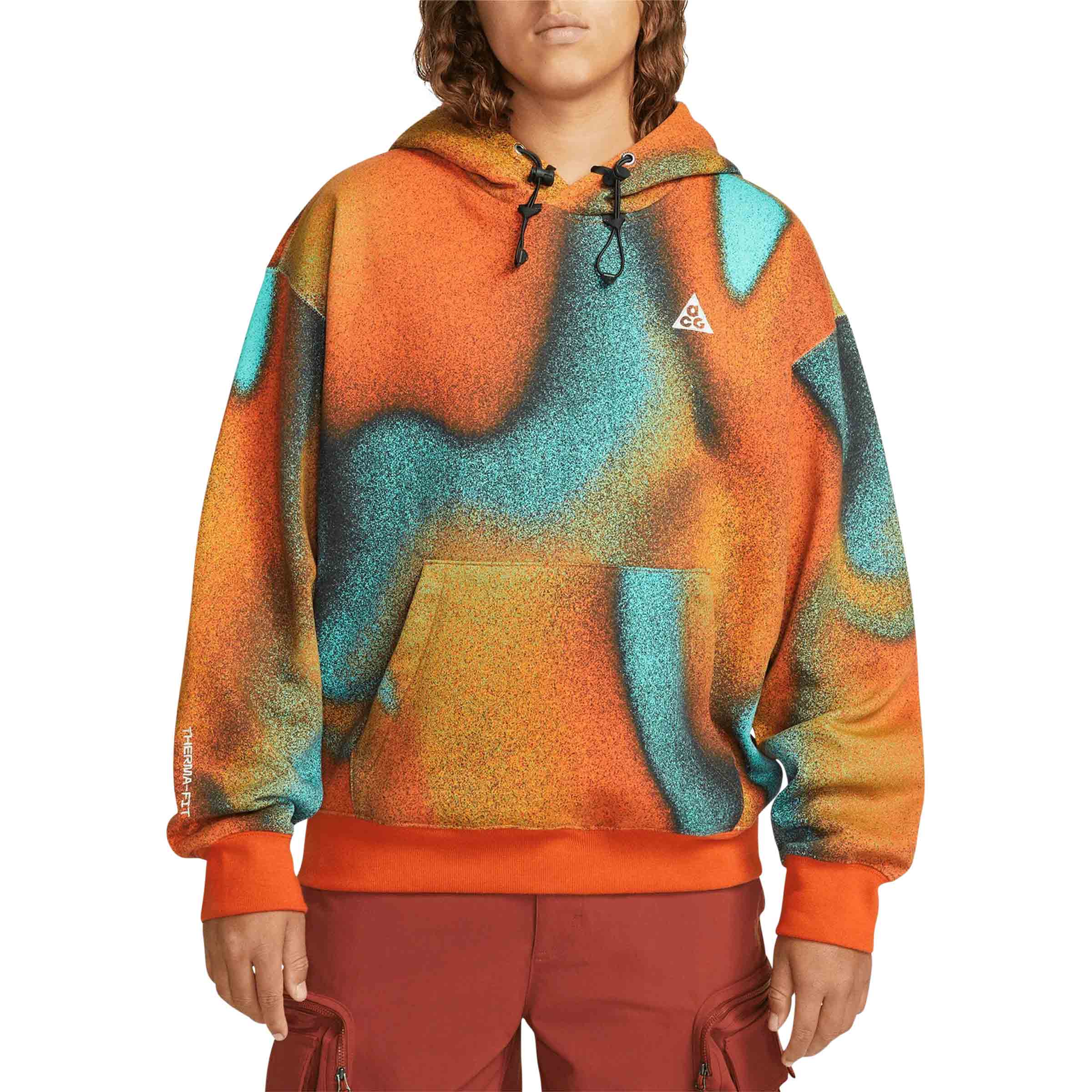 U ACG TF TUFF PO HOODIE GFXAOP TEAM ORANGE/OFF NOIR/MINT FOA Team 