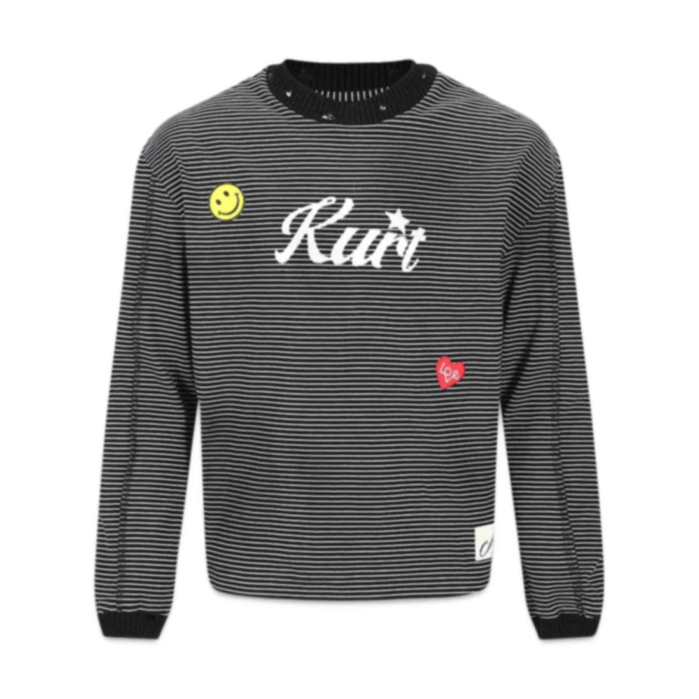 【ANDERSSON BELL】  STRIPE L/S T-SHIRTS atb1247m(BLACK) Kurt' Stripe LS Shirt Black | SUBTYPE