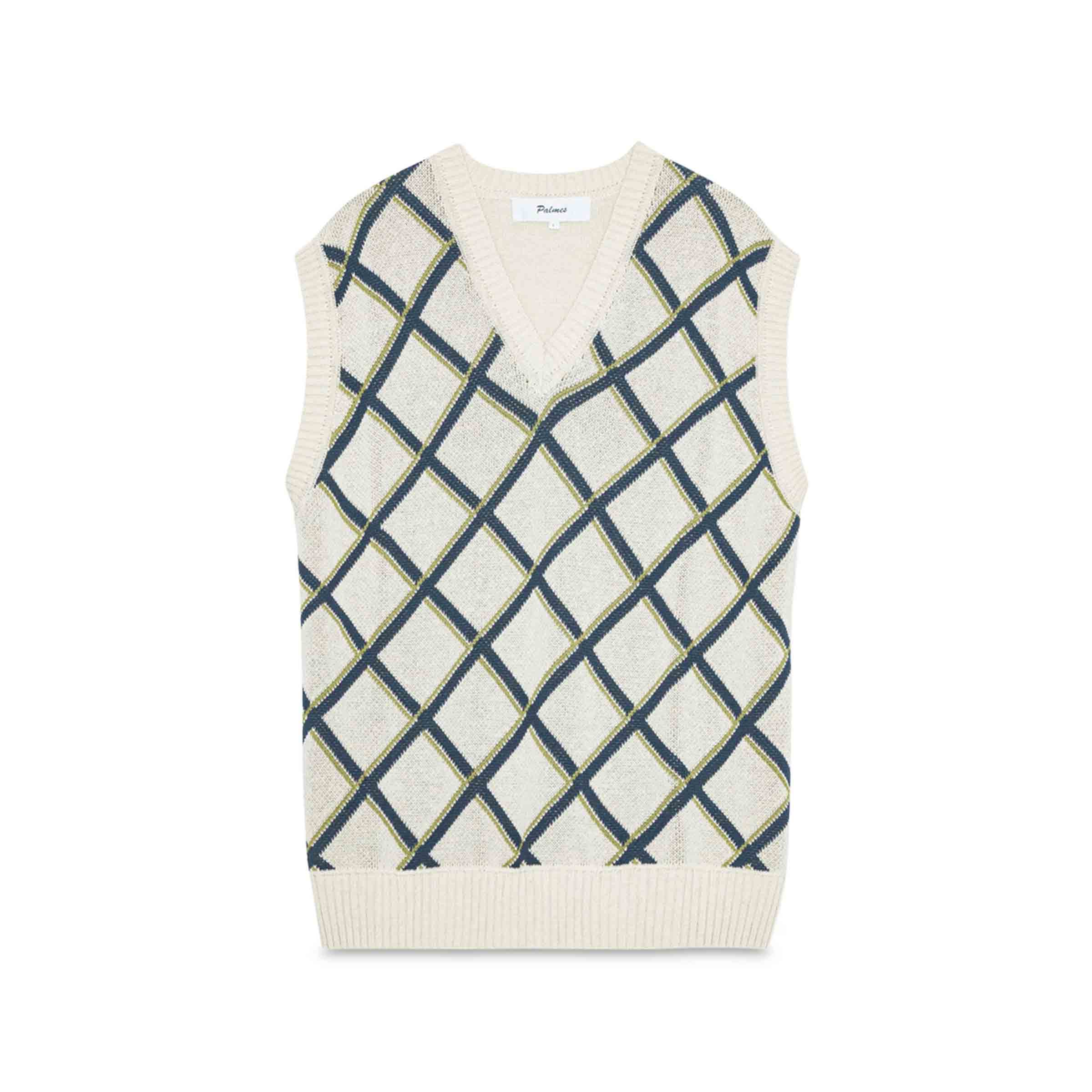 Argyle Knitted Vest Off-White | SUBTYPE