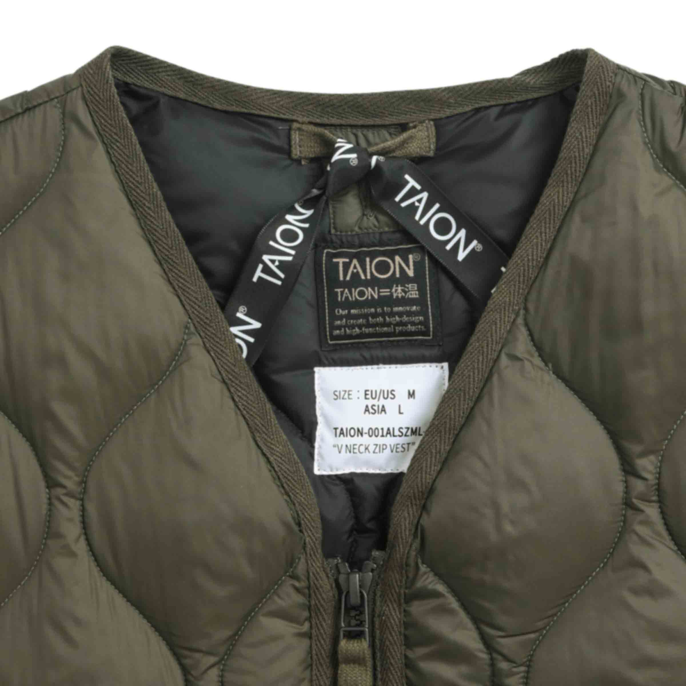 Unisex Military W-Zip V-Neck Down Jacket (Soft Shell) Dark Olive