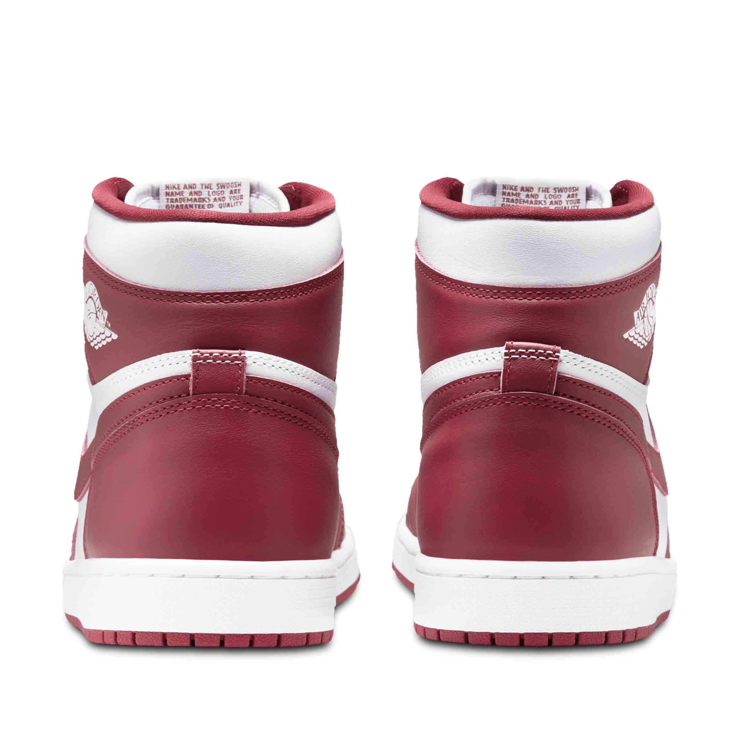 white jordans red logo