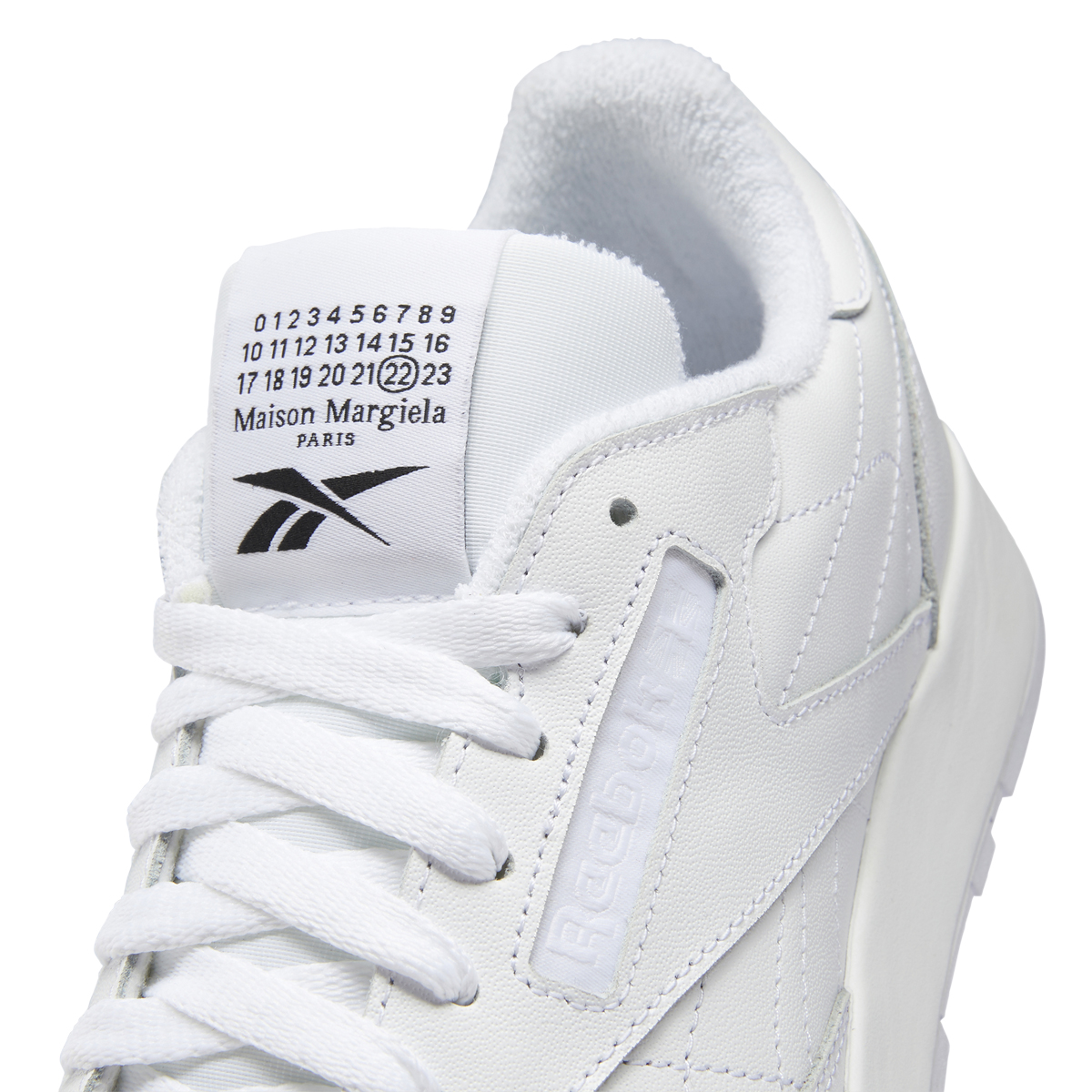 Maison Margiela X Reebok Project 0 CL Classic Leather Tabis White Heel