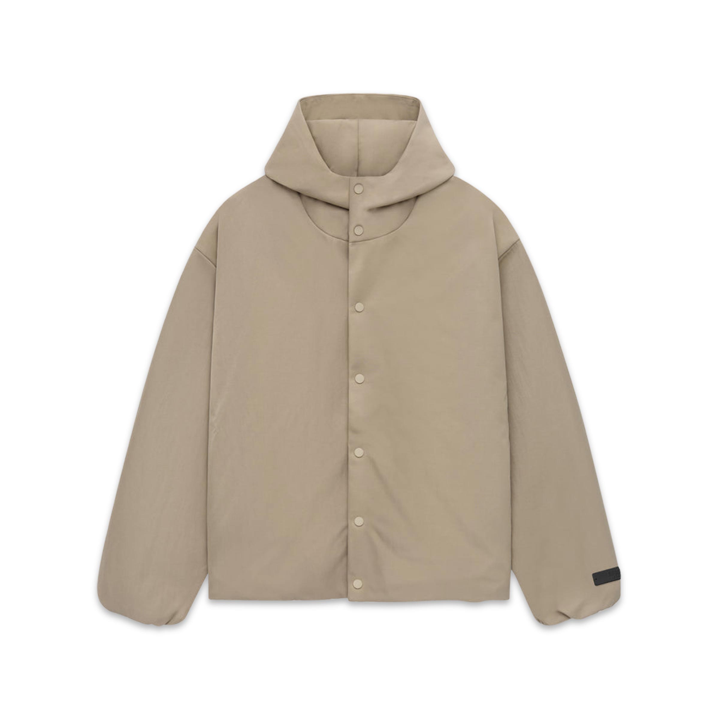 Textured Nylon Hooded Coaches Jacket Desert Sand | SUBTYPE