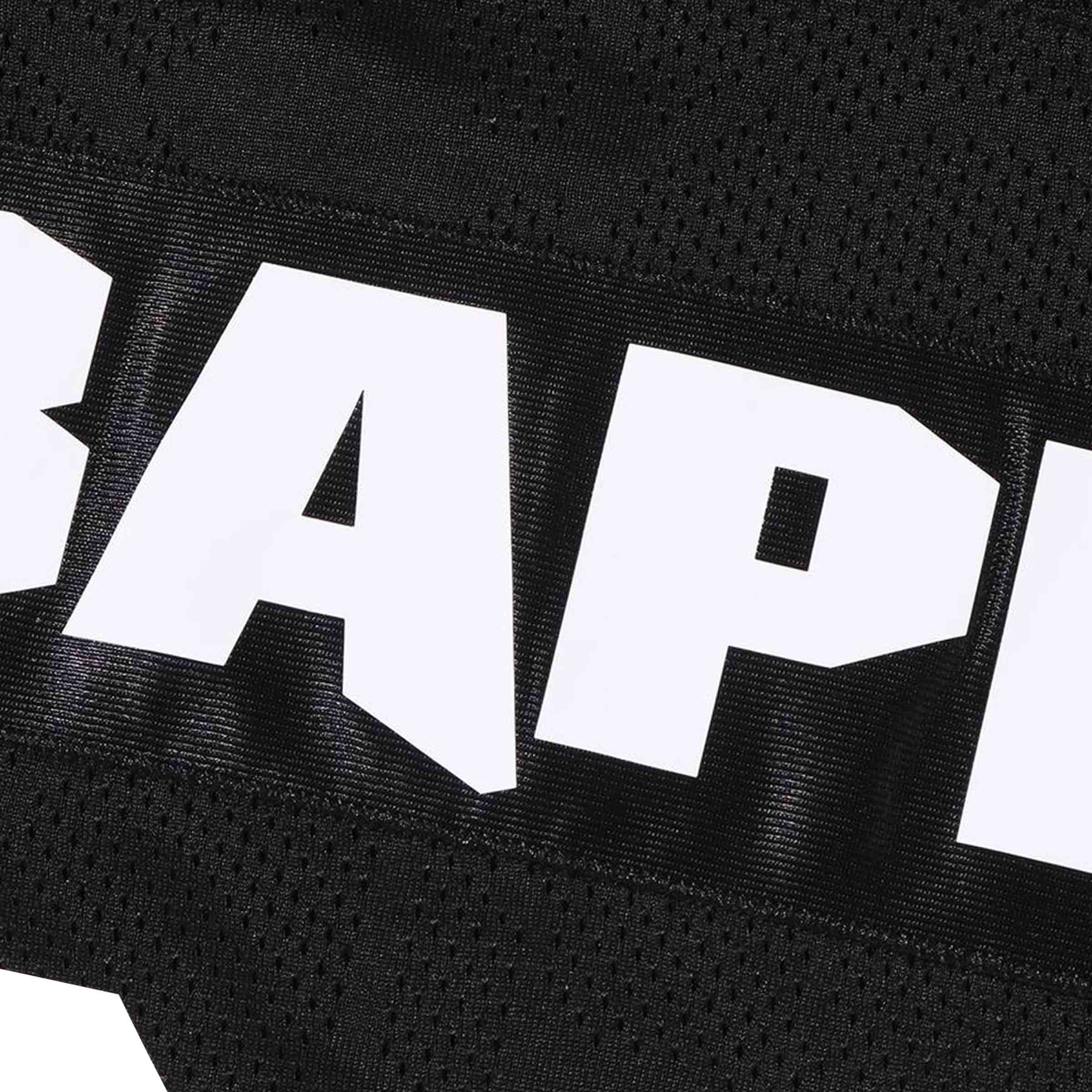 Line Camo Multi Logo Cropped Fit Football Jersey Black | SUBTYPE