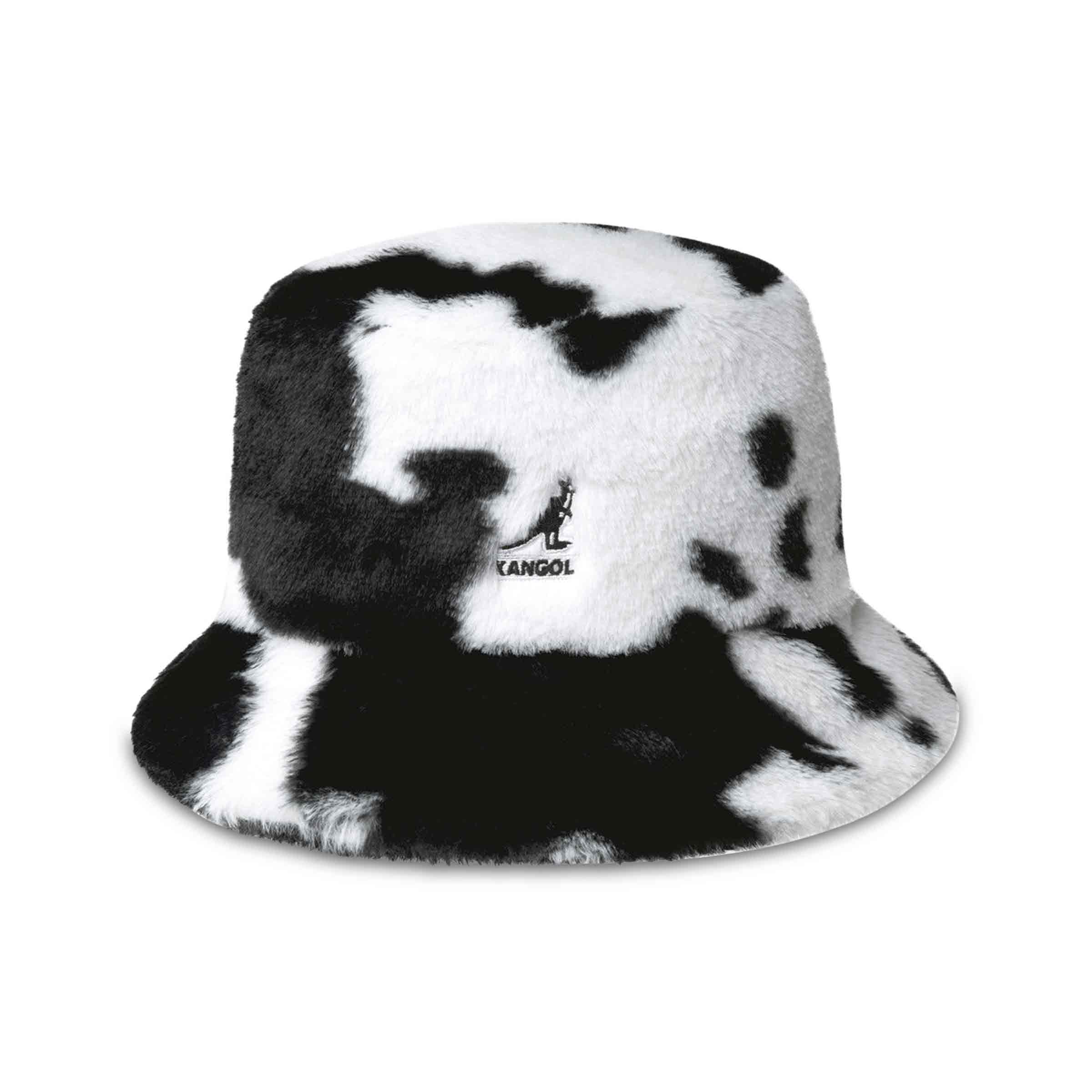 Kangol faux fur cow print Beret Hat Kangol Faux Fur Beret - Solid Black/S/M Solid Black, Small  main image 2