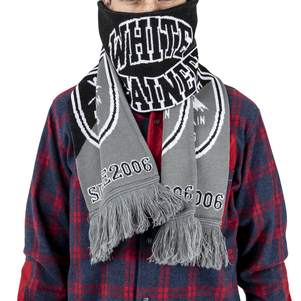 White Mountaineering Football Muffler Black