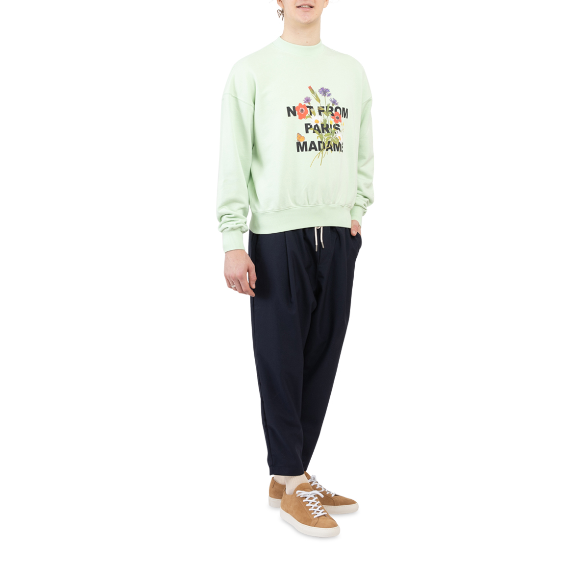 Drôle De Monsieur Flower Slogan Sweatshirt
