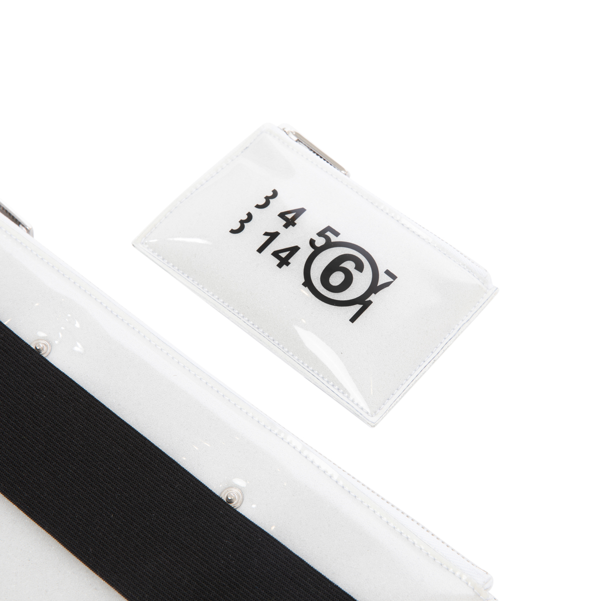 MM6 Maison Margiela Logo Zip Print Clutch