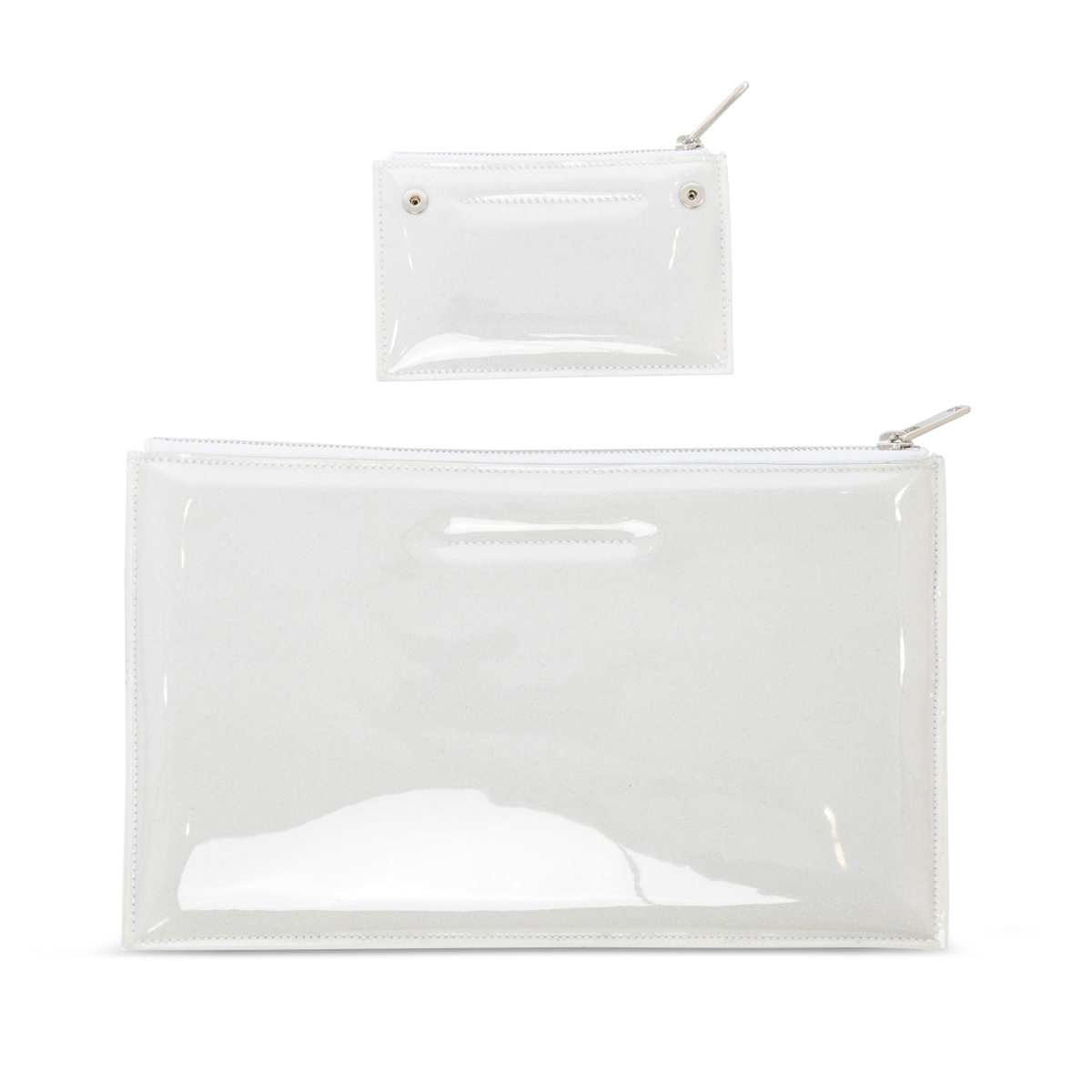 MM6 Maison Margiela Logo Zip Print Clutch