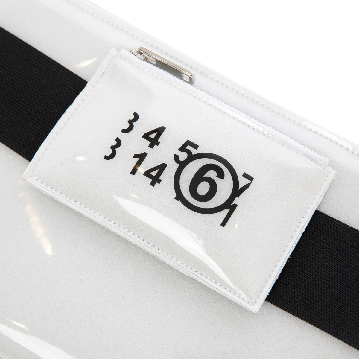 MM6 Maison Margiela Logo Zip Print Clutch
