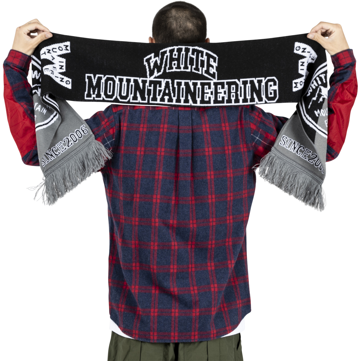 White Mountaineering Football Muffler Black