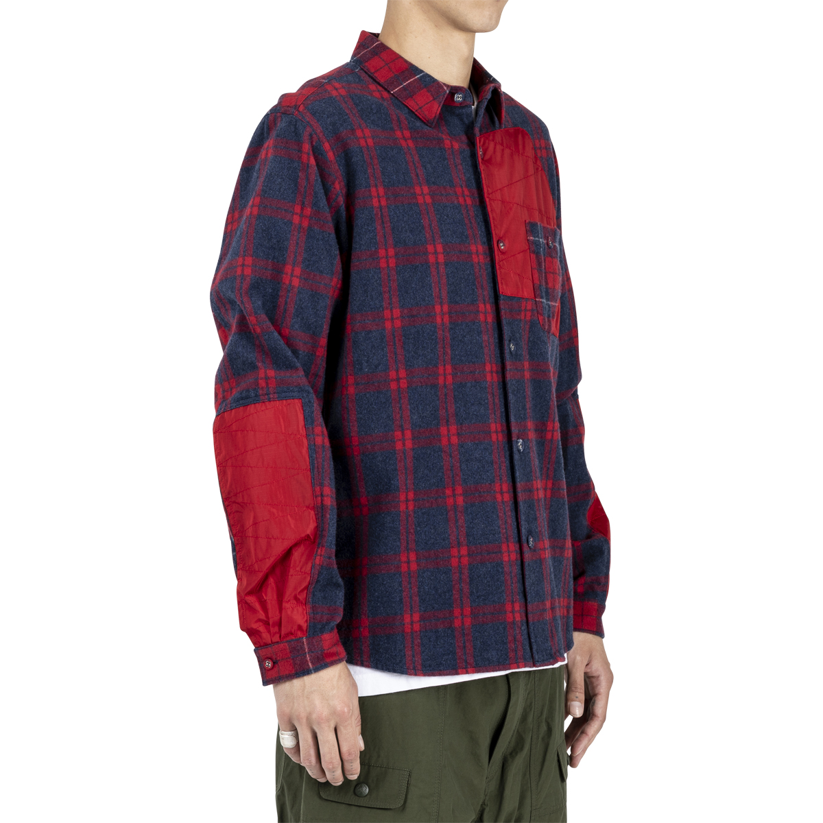 White Mountaineering Patched Check Shirt