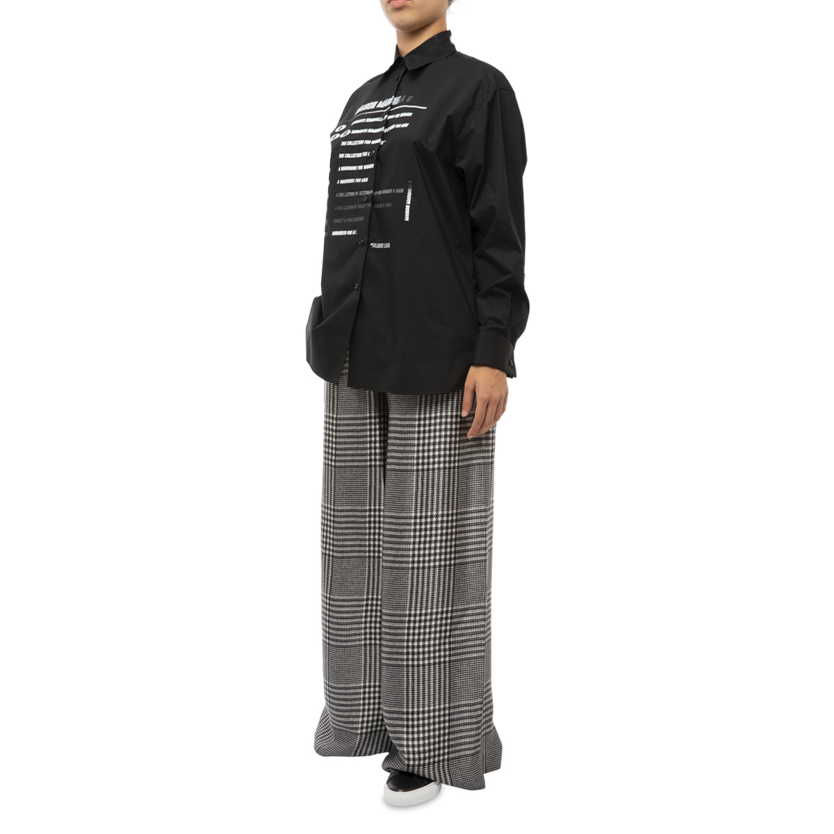 MM6 Maison Margiela Check Wide-Leg Trousers