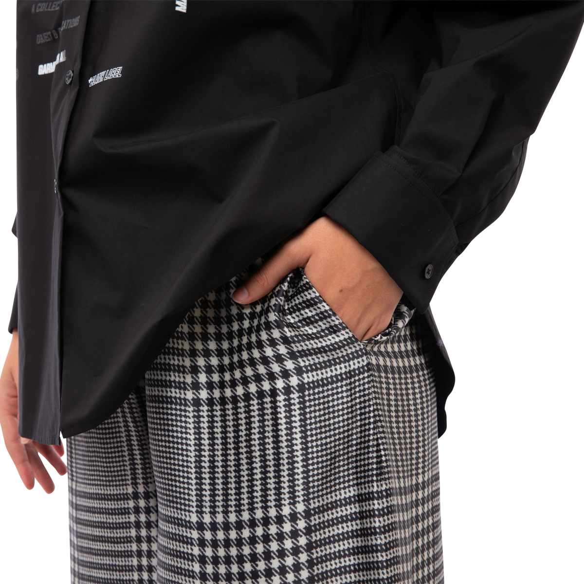 MM6 Maison Margiela Check Wide-Leg Trousers