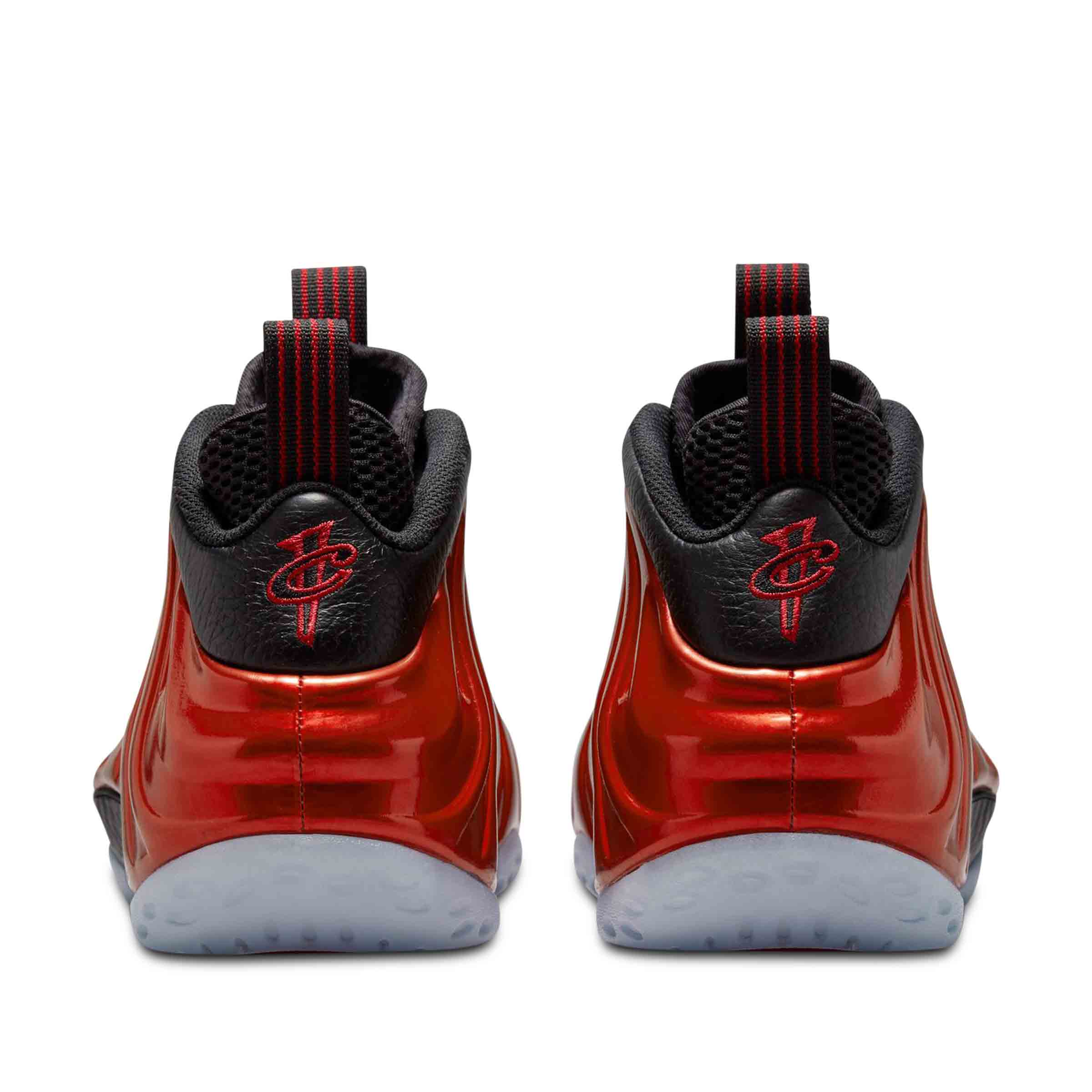 foamposite red white and black