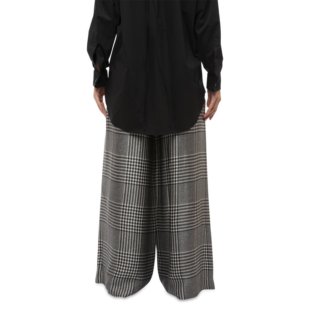 MM6 Maison Margiela Check Wide-Leg Trousers